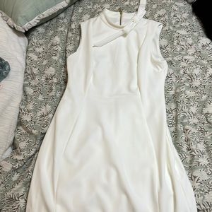 White Calvin Klein bow dress